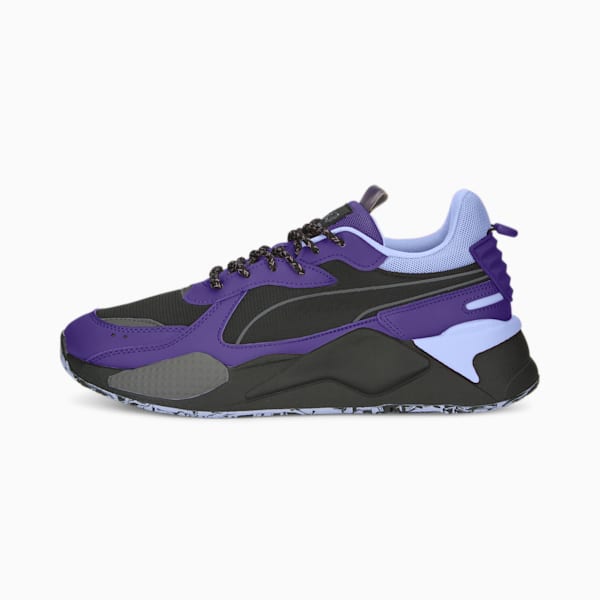 Tenis de e-sports PUMA x FINAL FANTASY XIV RS-X, Purple Charcoal-PUMA Black-Electric Orchid, extralarge